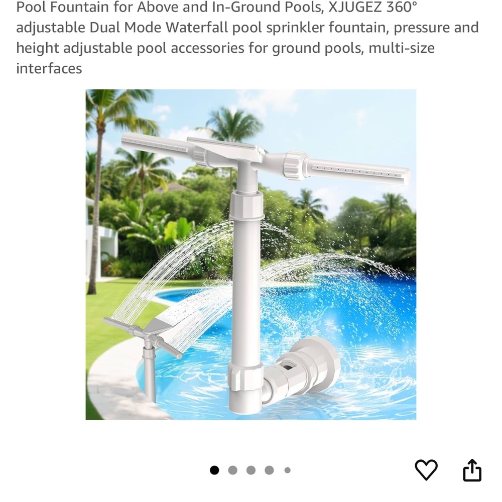 Amazon White Pool Fountain Sprinkler